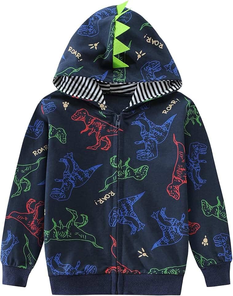 Moletom infantil com capuz e manga comprida para meninos 1-7 anos