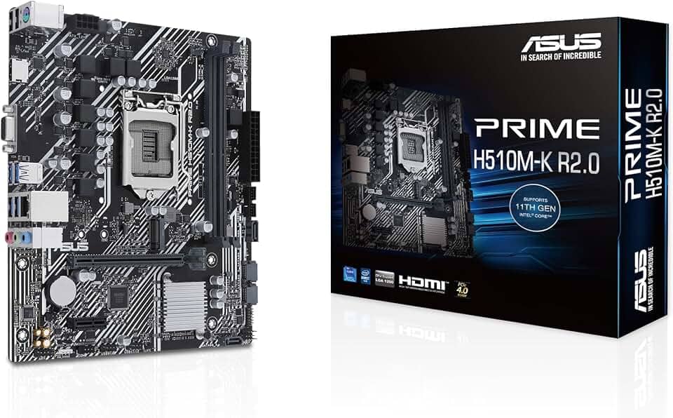 Placa Mãe Asus PRIME H510M-K R2.0 (LGA 1200/2xDDR4/HDMI/VGA/M.2/USB 3.2)