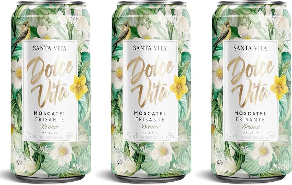 Vinho Branco Frisante Santa Vita Moscatel (3 Latas de 269ml)
