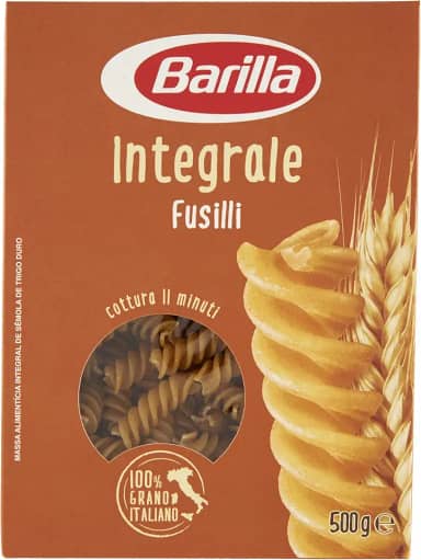 Barilla Macarrão Integral Grano Duro Fusilli Integrale 500G