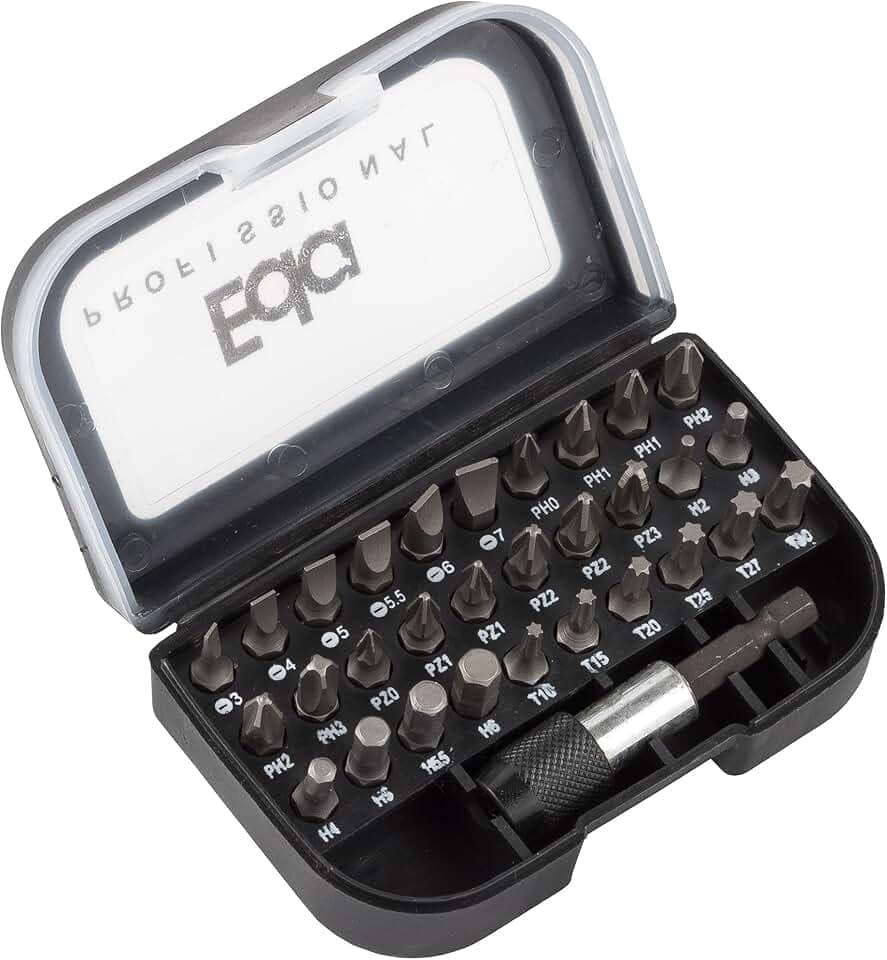 EDA Bits Para Furadeira Cromo Vanádio Com 31 Peças Eda