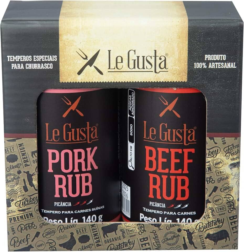 Kit Churrasqueiro Temperos Beef Rub e Pork Rub 140g