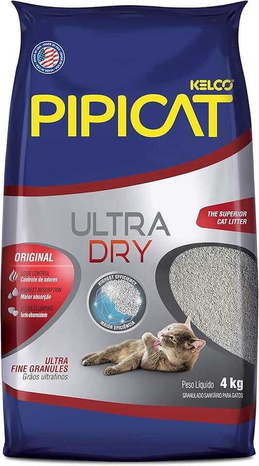Pipicat Areia Higiênica Ultra Dry 4 kg