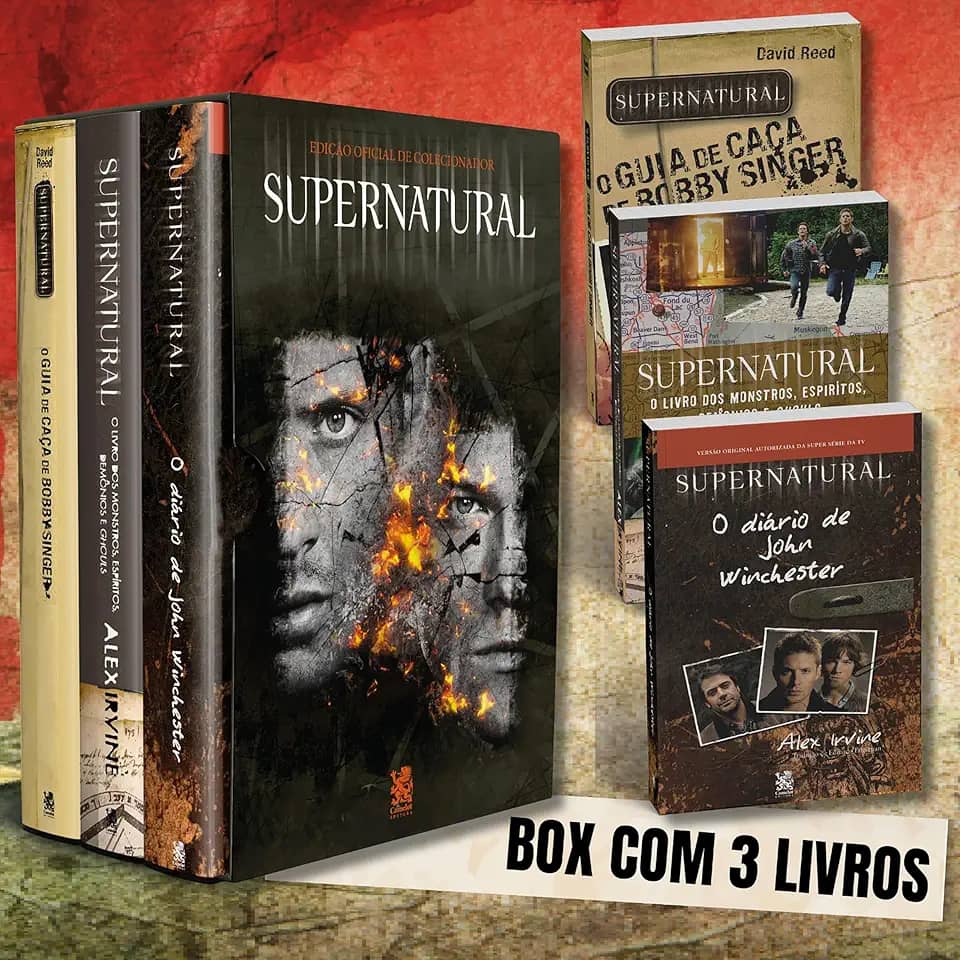 Coleção Supernatural - Edição Oficial de Colecionador - Box com 3 Livros