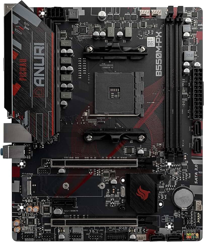 Placa Mae Pichau Danuri B550M-PX | DDR4 | Socket AM4 | M-ATX | Chipset AMD B550 | PCH-DNRB550M-PX