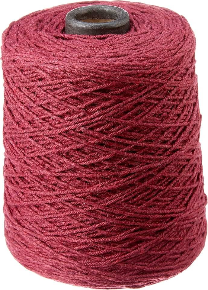 Barbante Colorido, Euroroma, 600 g, Bordô, 4/6 Fios, Rolo de 610 Metros