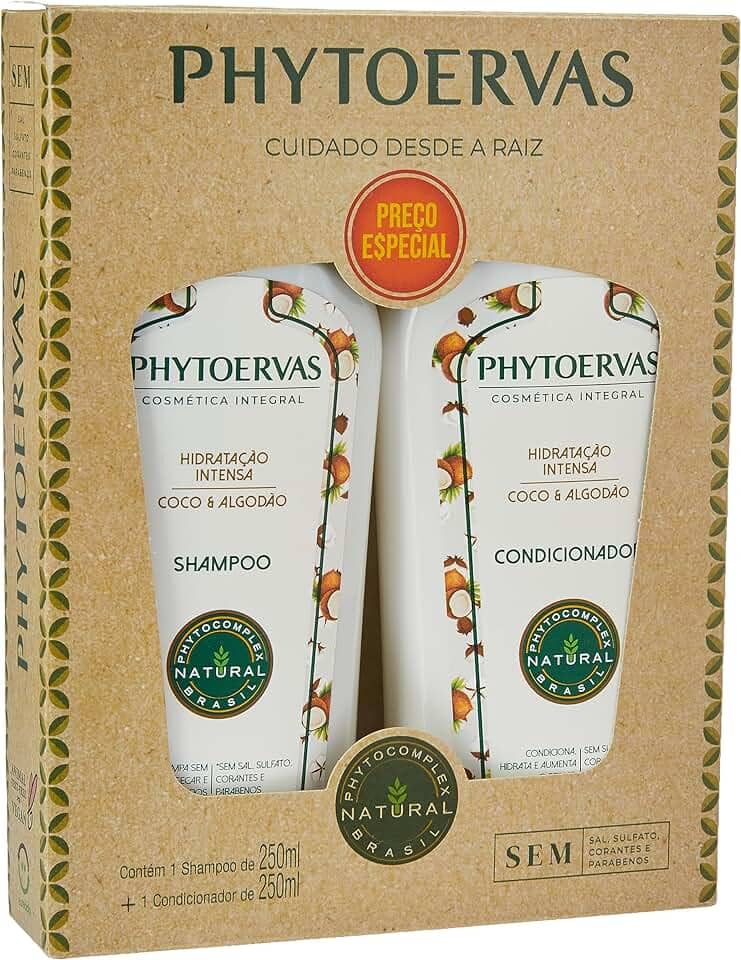 Phytoervas Kit Shampoo E Condicionador 250Ml Hidratação Intensabranco Branco