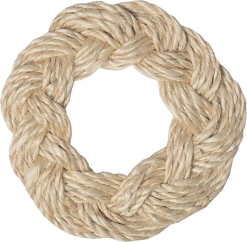 C&F Home Corda trançada natural bege Abaca material natural carregador de jogo americano natural