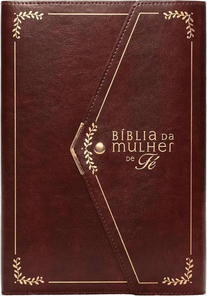 Bíblia da Mulher de Fé, NVI, Letra Grande, Couro-soft vinho com fechamento carteira: Nova Versão Internacional