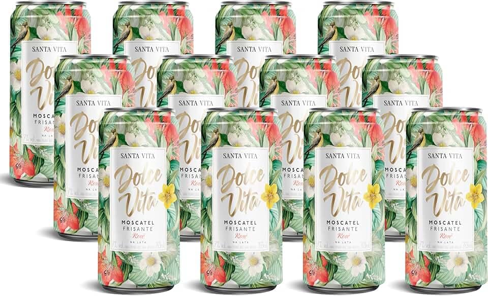 Vinho Rose Frisante Santa Vita Moscatel Lata 269ml (12 Unidades)