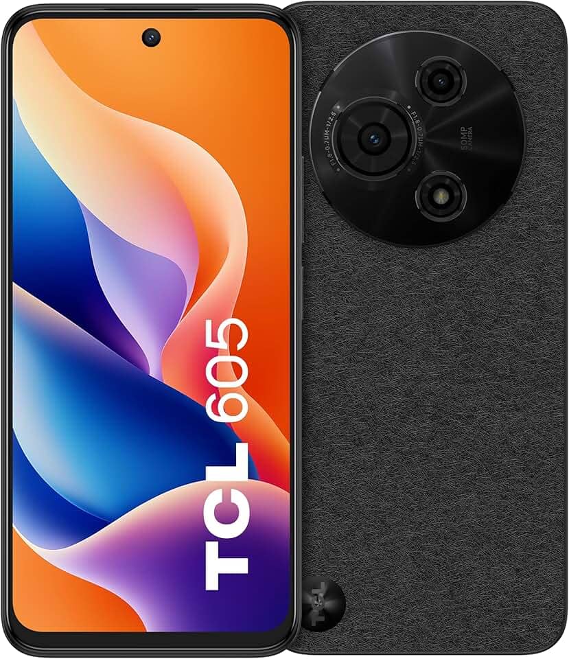 Smartphone TCL 605 Tela 6.7 Hd+ 90hz 256GB + 14GB* RAM (*4GB +10GB RAM expandida) 50MP + 5MP Processador Octa Core NFC Bateria de 5200Mah