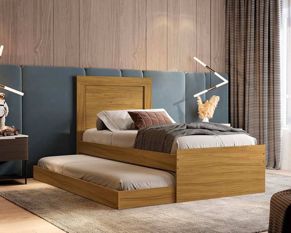 Cama Bicama Luara Solteiro Com Cama Auxiliar (Nature)