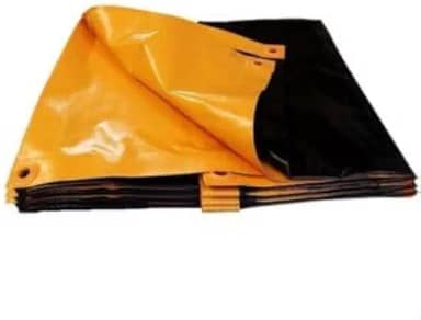 Lona Pvc Emborrachada 3x2 Laranja-preta, Caminhão 500 Micras