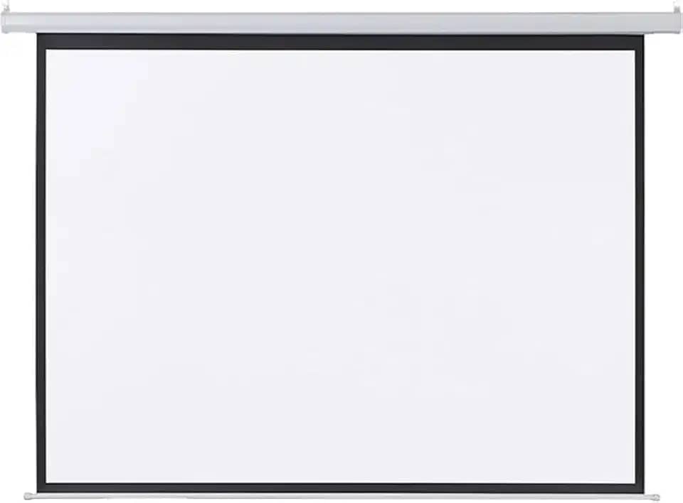 Tela de Projeção Retrátil Premium, 100 Polegadas, Blackout, 2,23x1,62m, para Cinema e Escola, Montagem na Parede