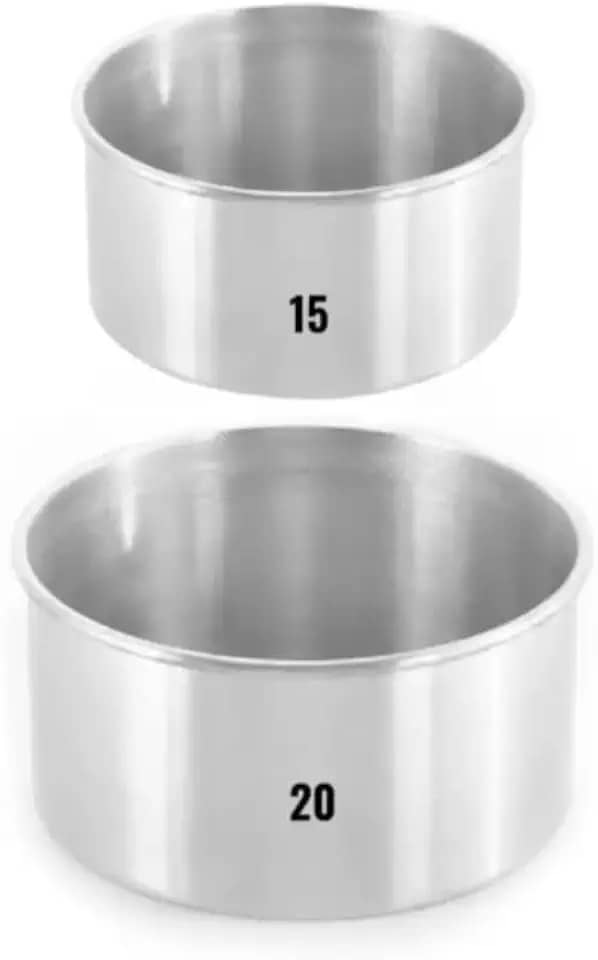 Jogo 2 Forma Assadeira Bolo Redonda Alta 15 E 20x10 Cm