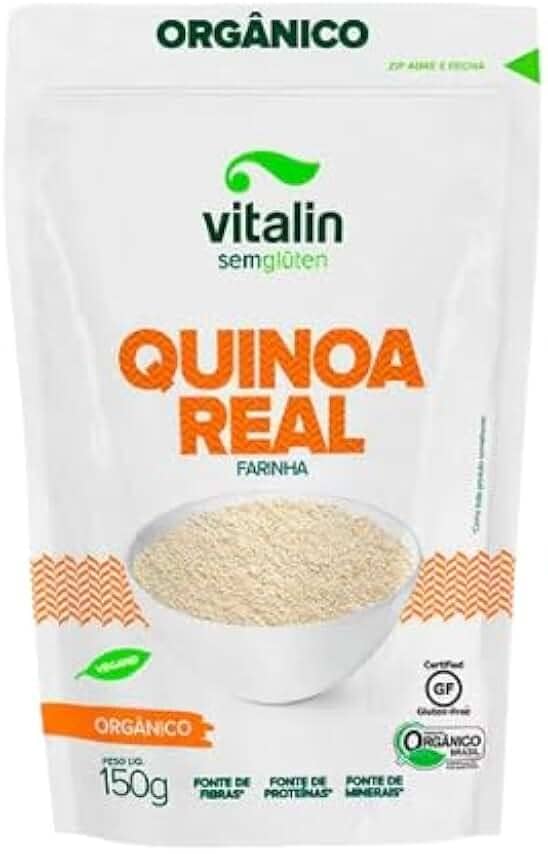 Kit 2X: Farinha de Quinoa Real Orgânica Sem Glúten Vitalin 150g