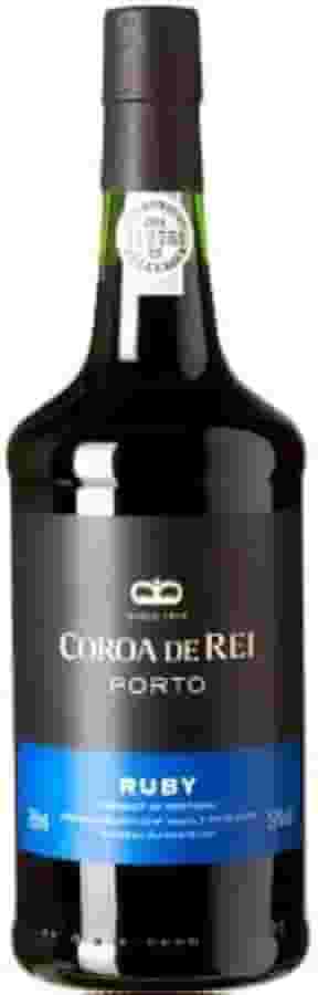Vinho do Porto Coroa de Rei Ruby, Doce, Blend de Castas do Douro, Jovem e Frutado, Frutos Vermelhos e Negros, Ideal com Chocolates e Queijos Curados, 19,17% ABV, 750 ml