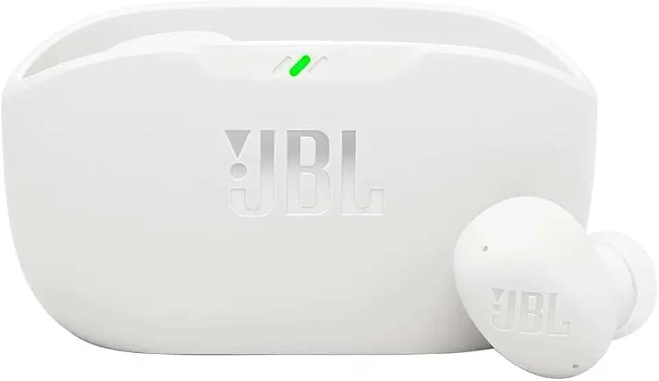 JBL, Fone de Ouvido Sem Fio, JBL, Bluetooth, Wave Buds 2, Intra Auricular, Sem Fio, Resistente À Água e Poeira - Branco