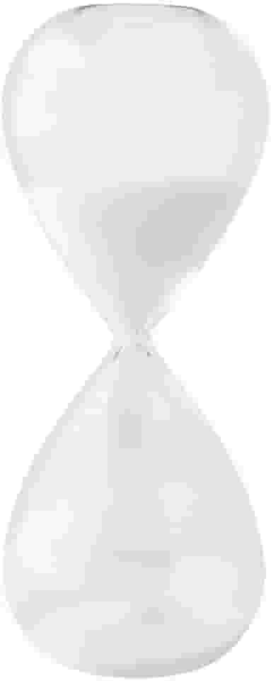 Ampulheta Decorativa de Vidro, Temporizador de Areia de 5 e 15 Minutos (Branco 5 Minutos)
