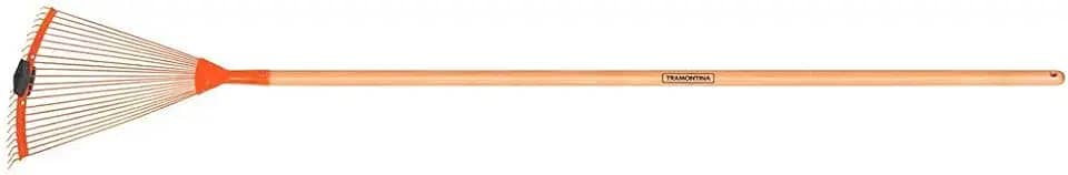 Vassoura Metálica Regulável 22 Dentes, Cabo De Madeira 120 Cm