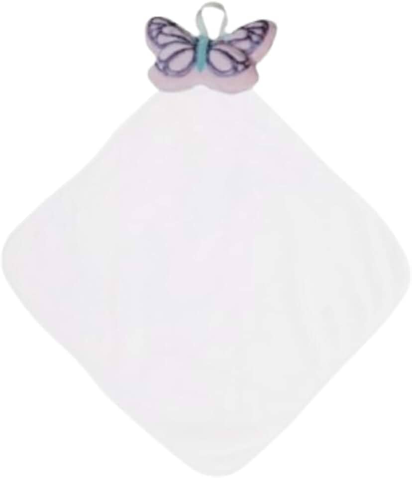 Naninha – Macia ao Toque, Ideal Para Objeto de Apego ou Transição para Crianças (Off-white, 30x30, Borboleta)