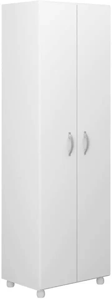 Armário Multiuso Multimóveis para Lavanderia/aérea de serviço com porta vassouras Branco.