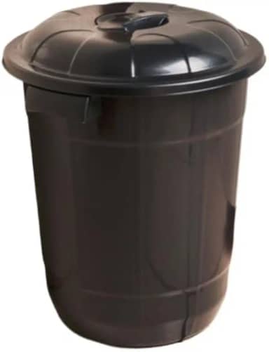 Lixeira 60 Litros com Tampa para Cozinha - Cesto de Resíduos Preto Reforçado | Lixeira para Coleta Seletiva e Uso Comercial