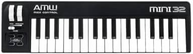 AMW Mini 32, Controlador MIDI com 32 Teclas, Controle de Oitavas, Transpose, Mod Wheel e Pitch Bend