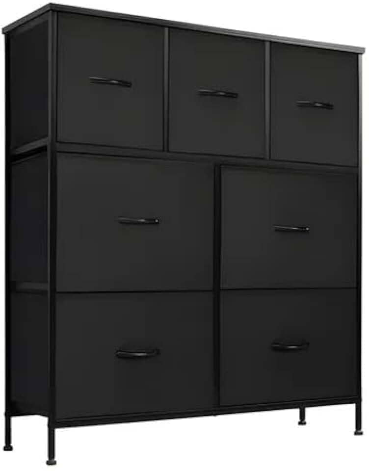 Cômoda Organizadora Decoteam Com 7 Gavetas Multiuso Preto
