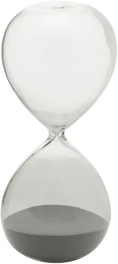 WOLFF Ampulheta de Vidro Borossilicato 5,5cm x 5,5cm x 10cm