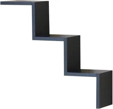 Prateleira Nicho Escada W 45x14x44 Livros Decoração - Preto