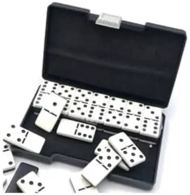 Dominó Profissional, Preto e Branco, 12mm de Espessura, Peças Grandes