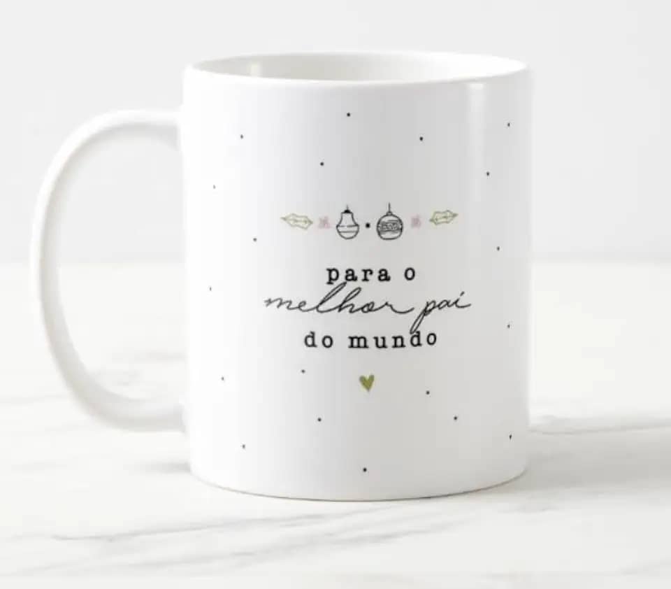 Caneca Natal MinimalistaPara O Melhor Pai do Mundo