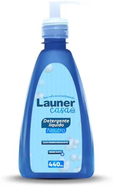 Launer Casa Detergente Lava Louças Líquido Neutro, Concentrado, Alta Performance, 440ml