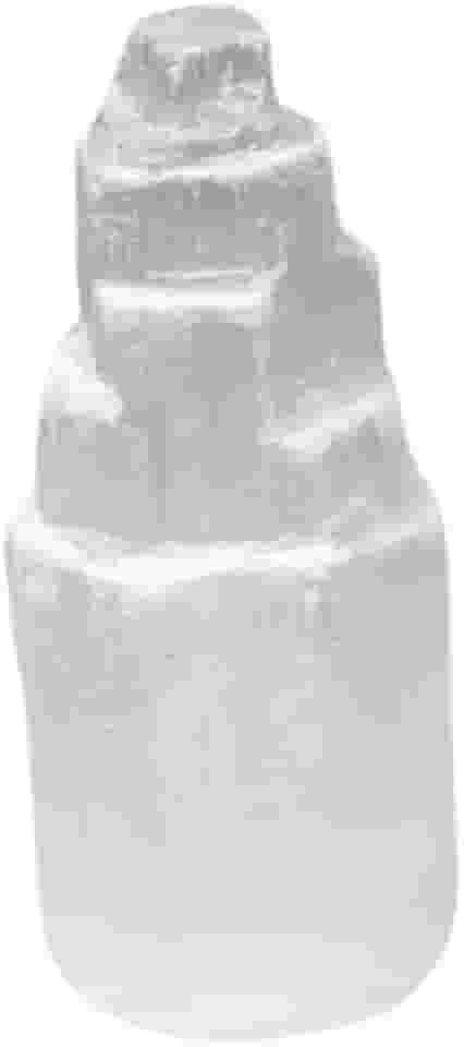 Torre de Selenita Bruta Pedra Natural Selenita 6cm Clareza Limpeza Energética Cristal para Purificação de Ambientes e Equilíbrio Energético Pedras Naturais para Terapias e Decoração