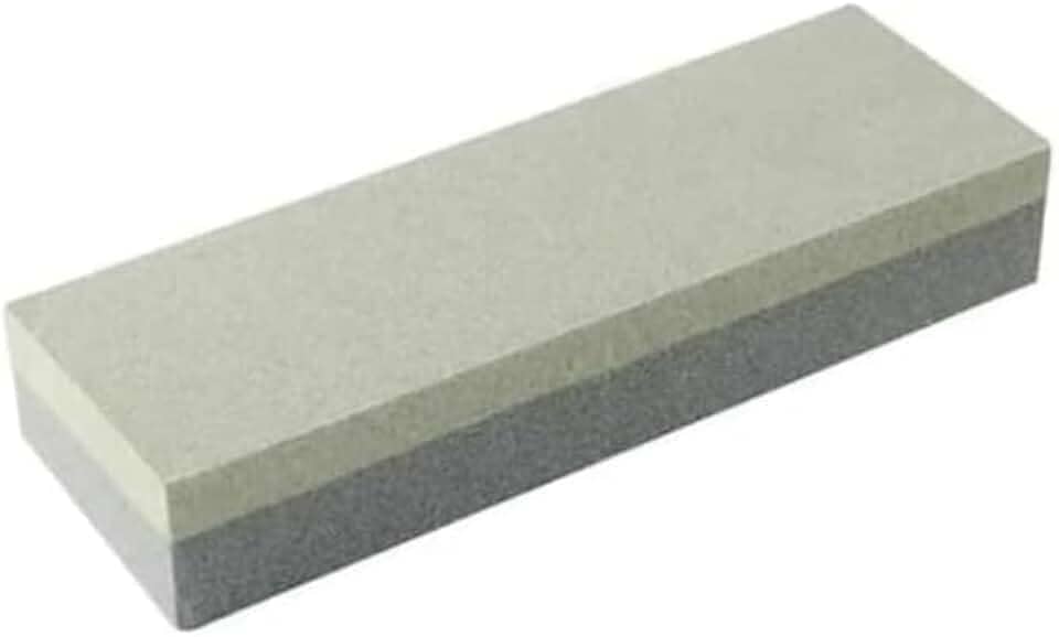 Pedra de Amolar Dupla Face Profissional para Afiar Facas e Ferramentas, 20x5x2cm, Retangular, 600g
