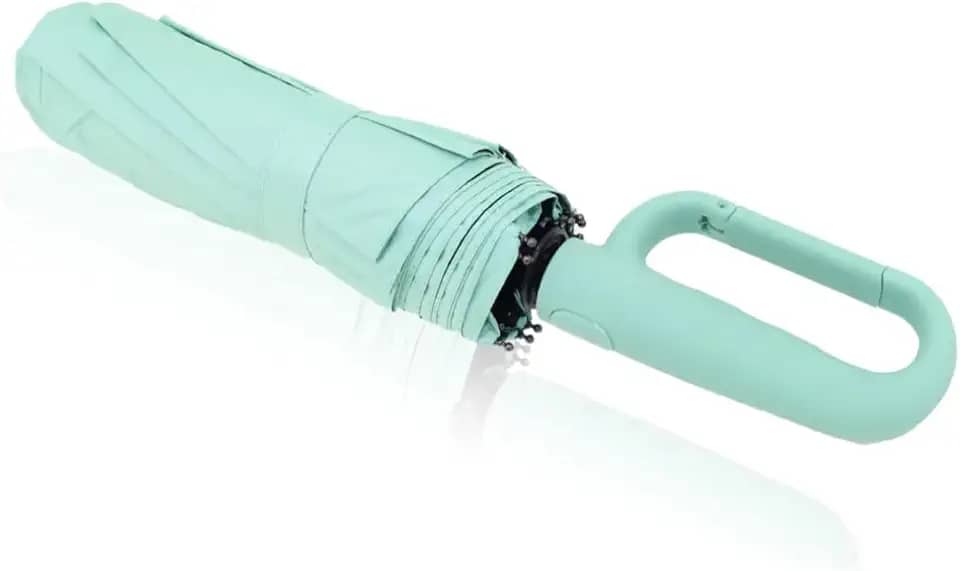 Guarda-Chuva Automático Reforçado Proteção Solar UV • Estrutura Anti-Vento Dobrável - Abertura e Fechamento Automático - Sombrinha Compacta Masculina e Feminina (Preto)