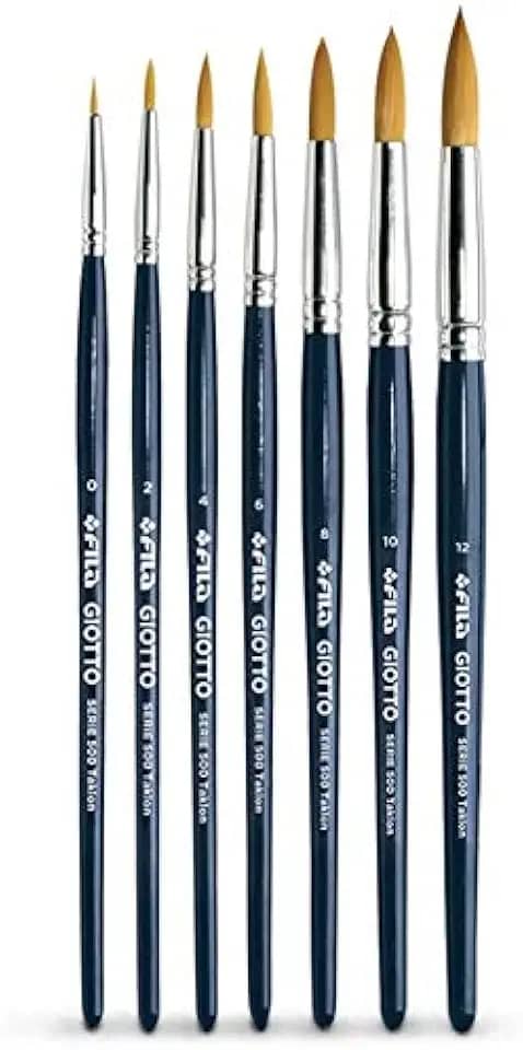 Kit Pincel Giotto Taklon Redondo Série 500-7 pinceis