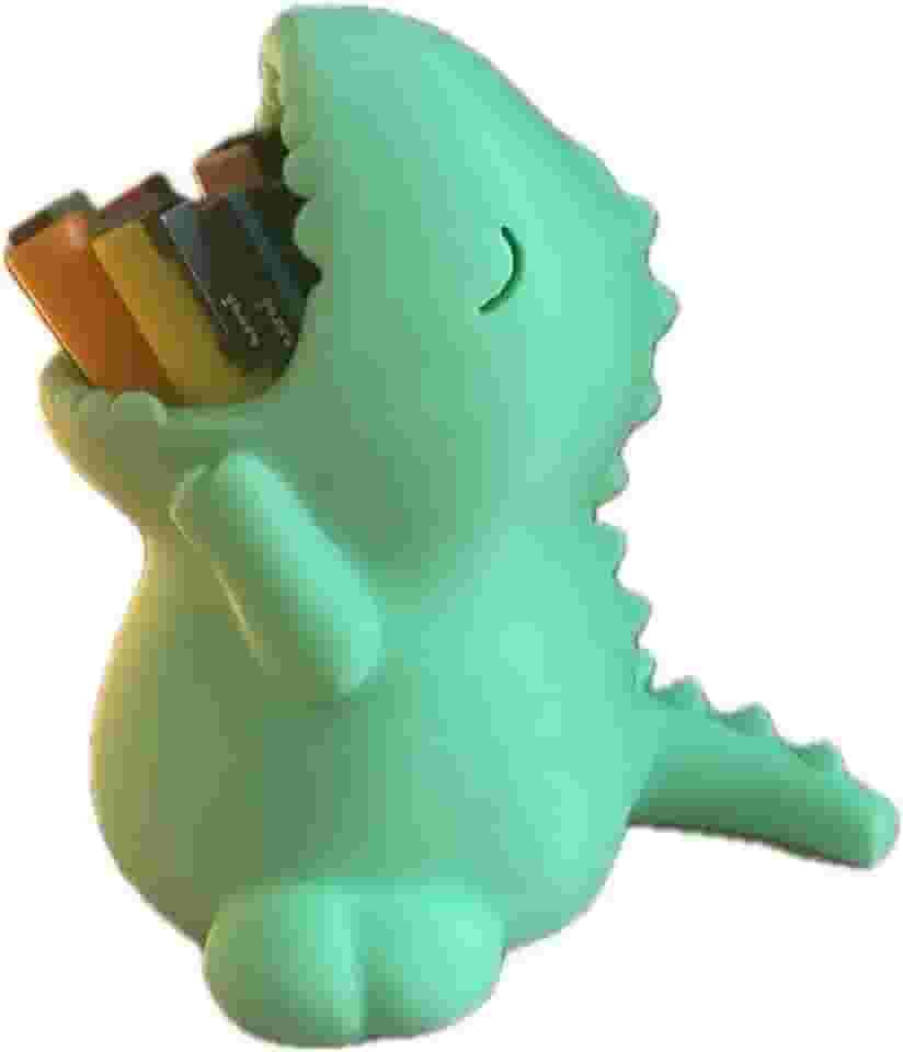 Porta-lápis Dinossauro T-Rex Decorativo, Verde Menta, Organizador de Mesa (Verde)