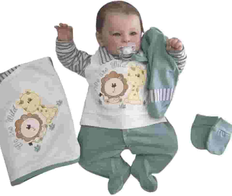 Saída de Maternidade Sonho Meu Malha Safari Verde