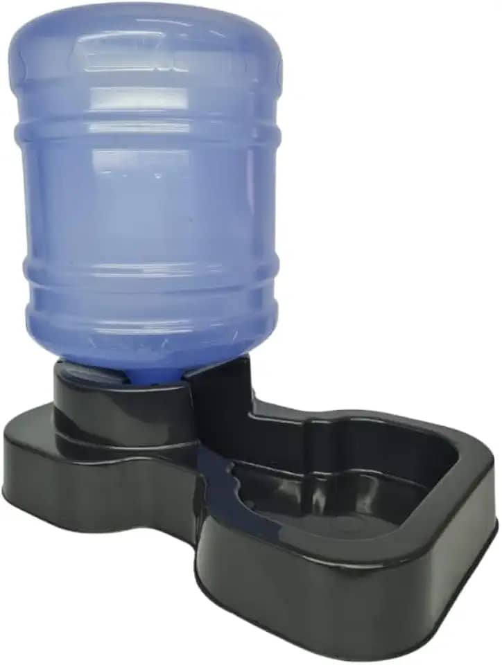 Bebedouro Pet Automático Grande Porte Com Bombona Galão de 10 Litros Cães e Gatos (Preto)