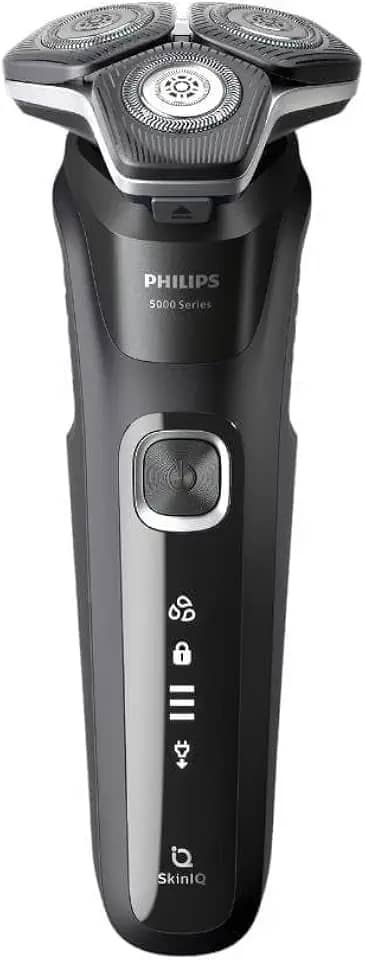Barbeador Elétrico Masculino Philips SkinIQ S5898/17 Uso Seco e Molhado, Cabeças flexíveis 360-D, com Aparador de 5 alturas, Carregamento Rápido - Bivolt