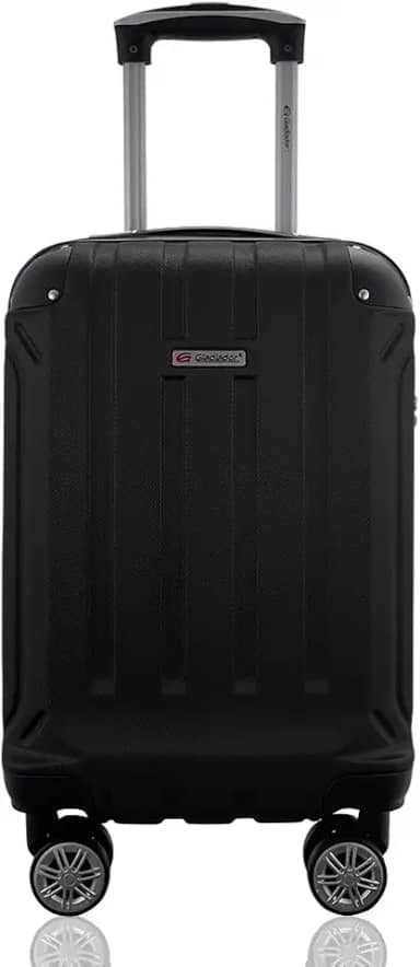 Mala de Viagem Bordo Rígida em ABS Cadeado Segredo Rodas Duplas 360º Gladiador A5MB Tamanho PP Preto