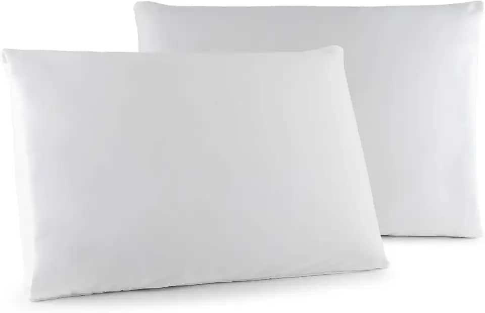 Kit 02 Fronhas Classic Tecido Percal 400 Fios 70x50 cm Antiácaro, Anti-pilling com Toque Macio - Branco