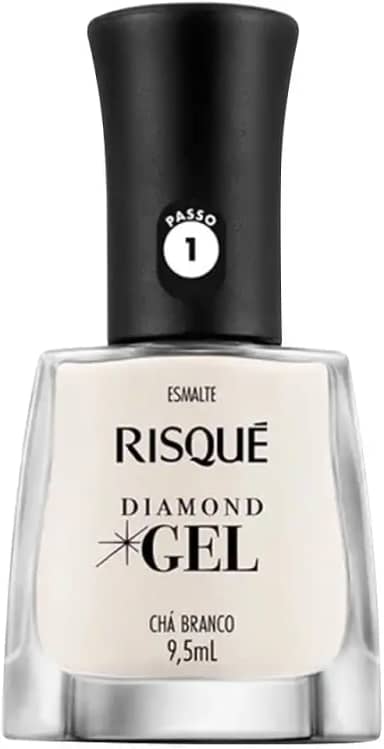 Risqué Esmalte Diamond Gel Chá Branco Natural 9 5 Ml