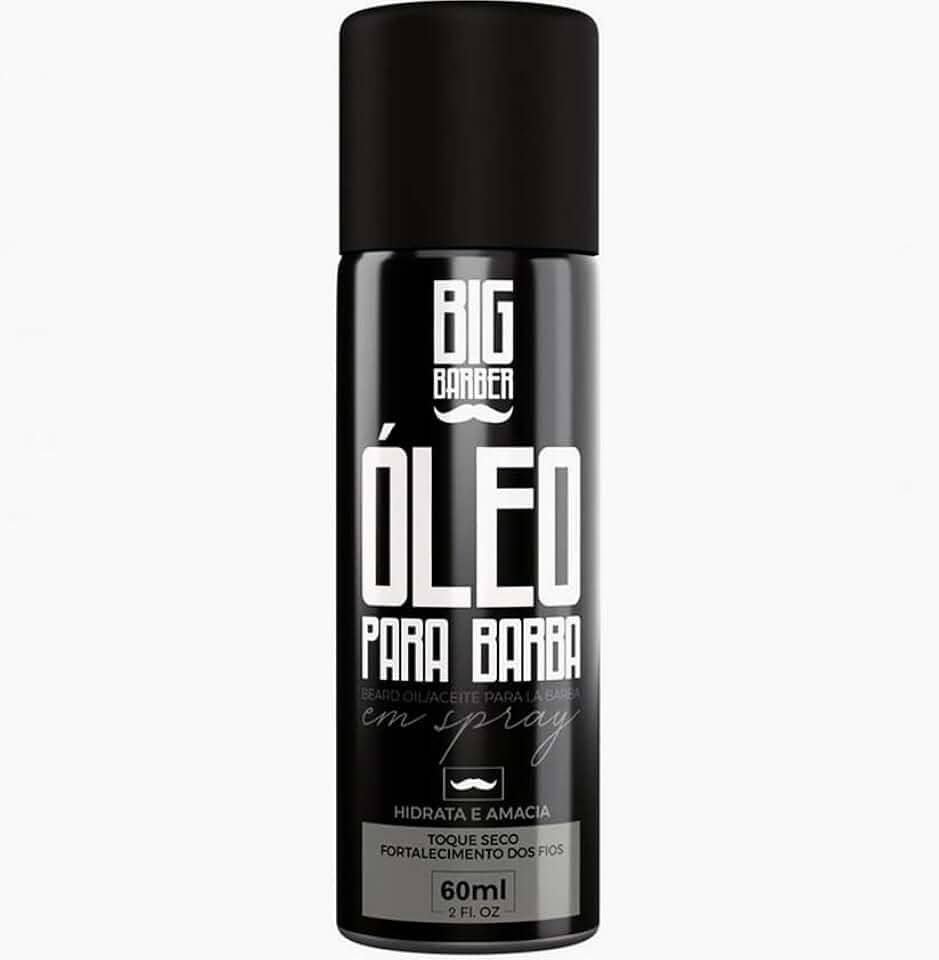 Óleo Para Barba Big Barber 60ml - Kit 3 Unidades - Hidratação e Maciez - Cuidado Masculino Profissional