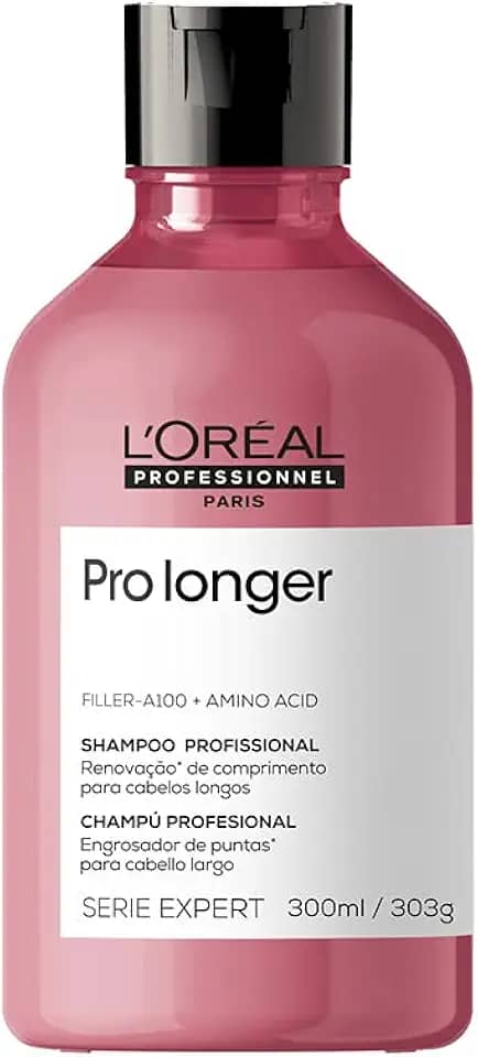 L'Oréal Professionnel Shampoo Pro Longer | Reduz a Quebra e a Aparência de Pontas Duplas | Adiciona Volume e Brilho | Para cabelos finos e com afinamento | 300ml