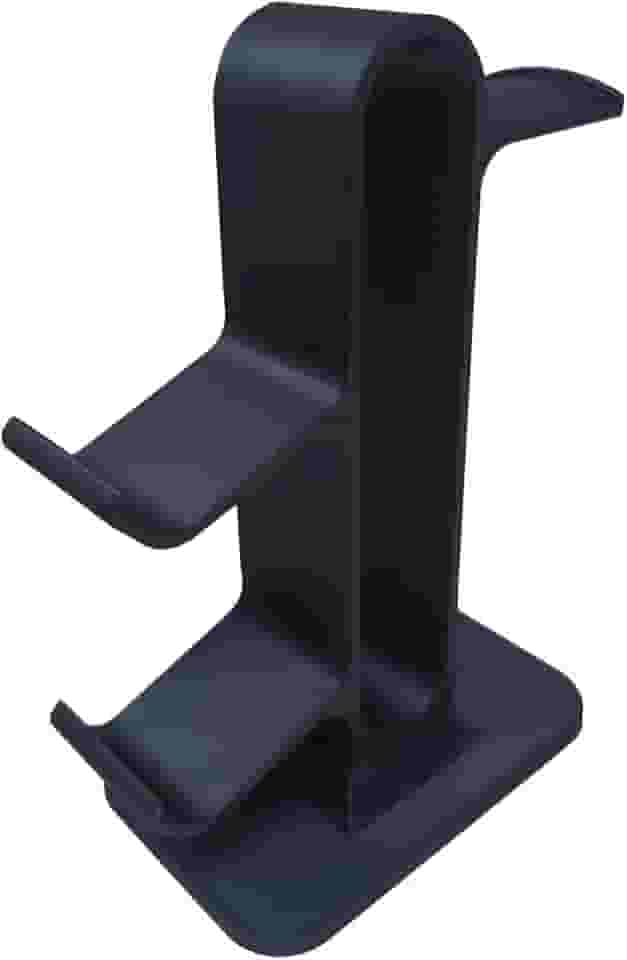 Suporte Fone De Ouvido Headset Headphone e 2 Controle Gammer Preto