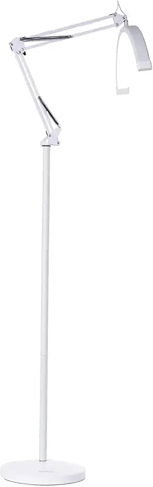 Luminaria chão articulada led 3 cores de luz meia lua manicure estetica abajur de chão 10 intensidades (Branco)