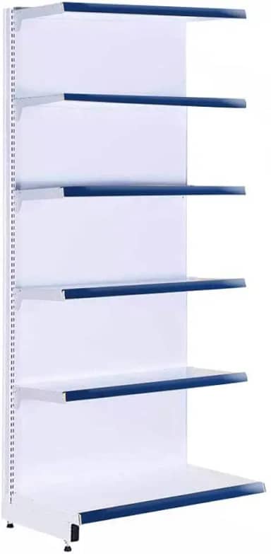Gôndola Prateleira Supermercado 6 Níveis 40x30 New Plus 2,00m Parede Continuação Azul Sa Gôndolas